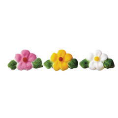 Leafed Flower Charms Assortment Dec-Ons® Decorations - 12 ct