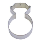 Wedding Ring Tin Cookie Cutter - 4" (B0995)