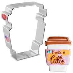 Latte Cup Cookie Cutter - 3.75" x 3"