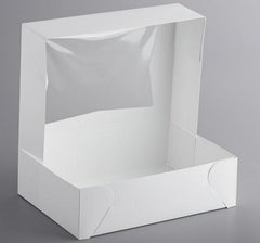 Cake Box - Small 1/4 Sheet - 14x10x4 - Window - 100ct - Bulk