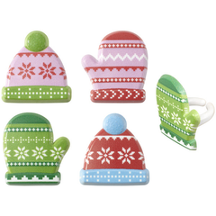 Winter Hats & Mittens Rings - 144 ct - bulk