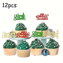 Christmas Cupcake Toppers Set