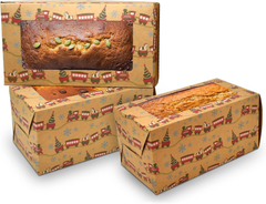 Christmas Bakery Boxes - Bread 9"x5"x4.5" 24ct - Bulk