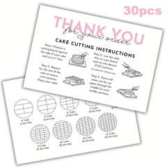 Cake Cutting Instructions  4x6 - 10ct