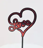 valentine Acrylic Cake Topper