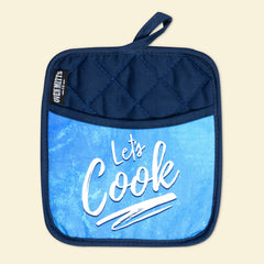 Let's Cook Oven Mitts And Potholder Set