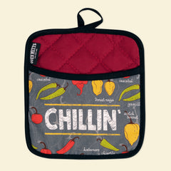 Chillin' Chillies Oven Mitts And Potholder Set